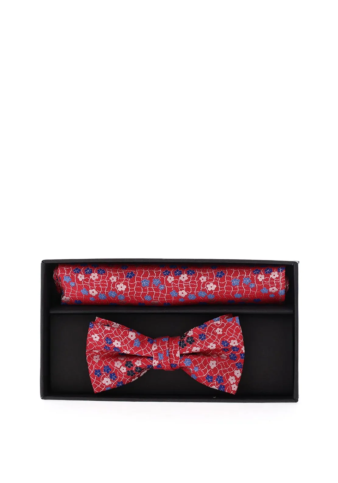 1880 Club Bow Tie & Pocket Square Set, Red