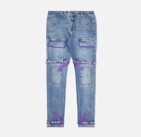 8&9 Strapped Up Utility Denim (Blue/Purple)