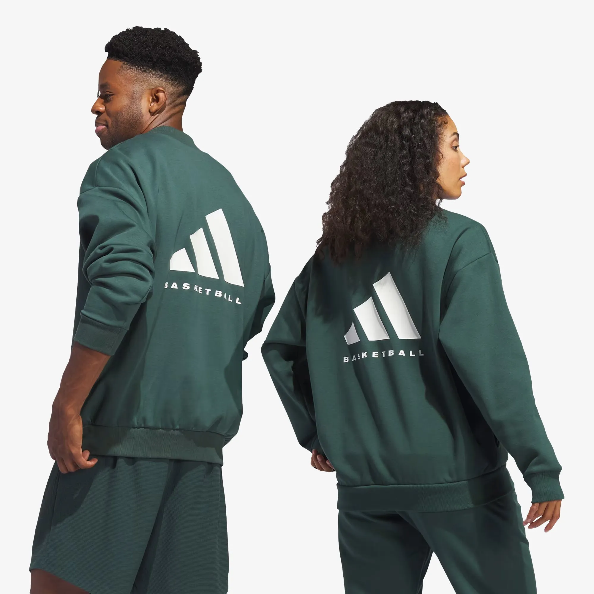 Adidas Originals | BASKETBALL CREW SWEATSHIRT  { MINERAL GREEN