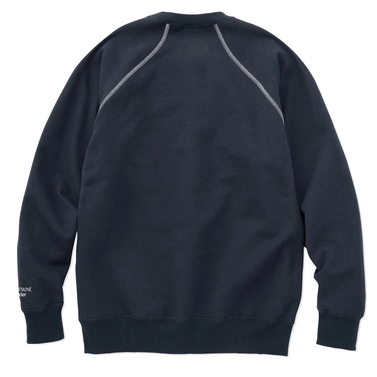 And Wander x Maison Kitsune Cotton Sweatshirt Navy