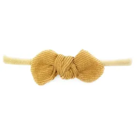 Baby Wisp Corduroy Knot Headband 0M  Mustard