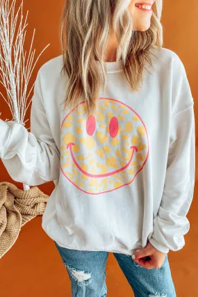 Be Happy Ivory Smiley Sweatshirt | FINAL SALE