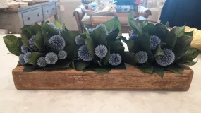 Blue Thistle Cheesemold Dried Floral Arrangement