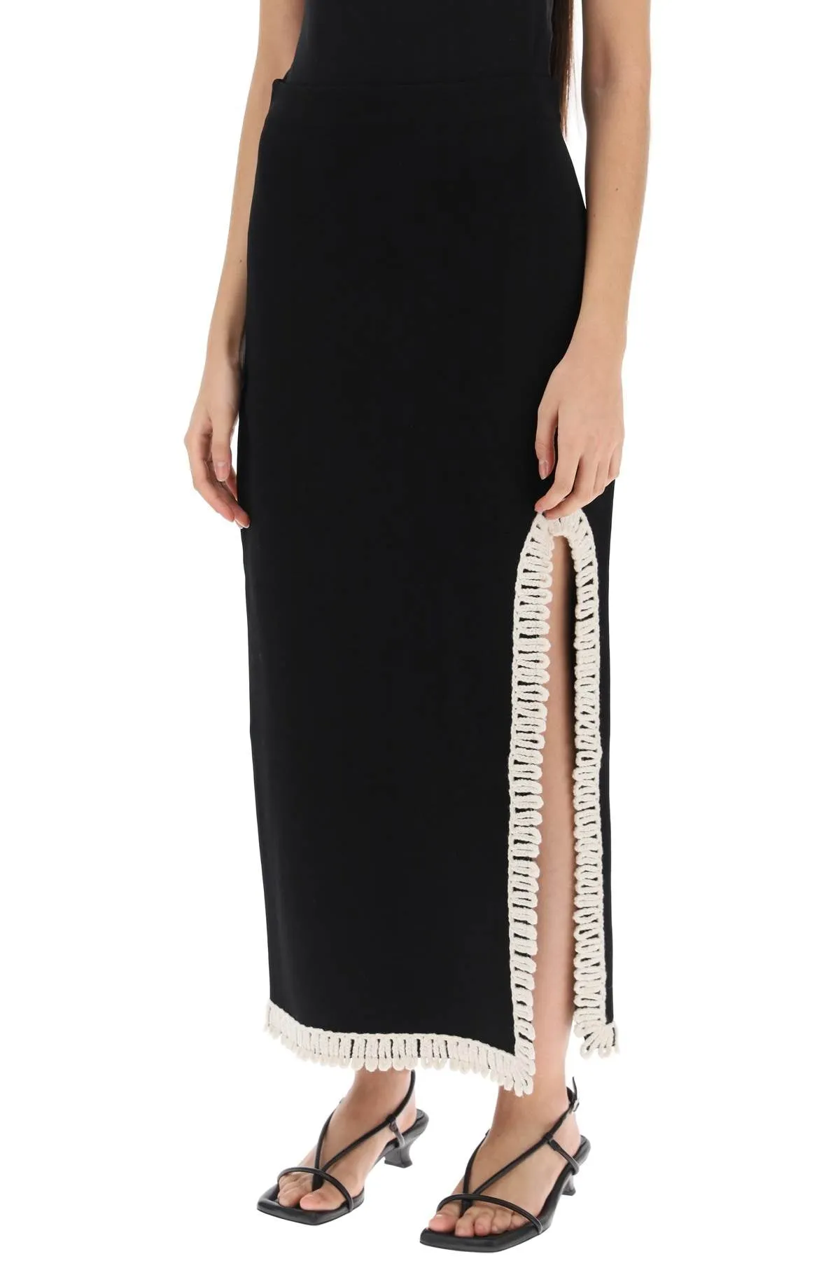 BY MALENE BIRGER gabie maxi skirt with crochet trims