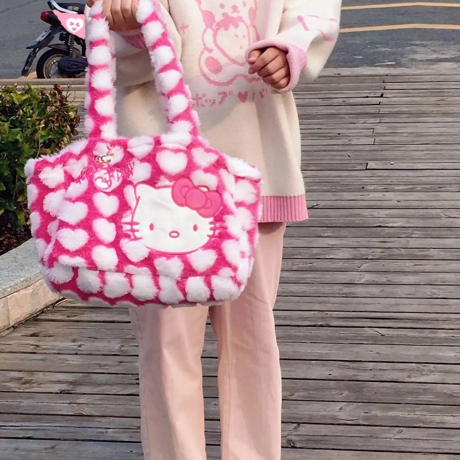 CUTE “hello Kitty” plush shoulder bag/handbag BY5020