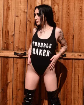 DDD TROUBLE MAKER CLOSED BACK BLACK BODYSUIT