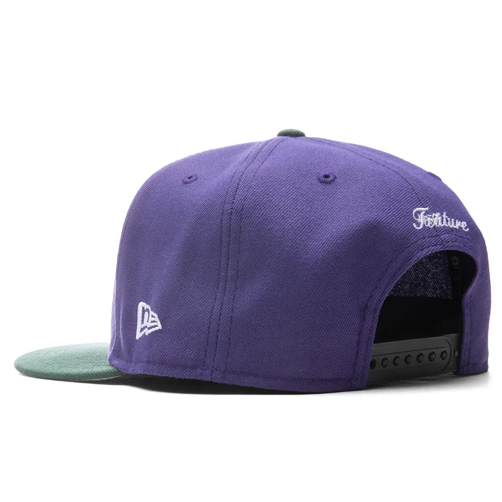 Feature x New Era Old English F Snapback - New Orchid/Cilantro