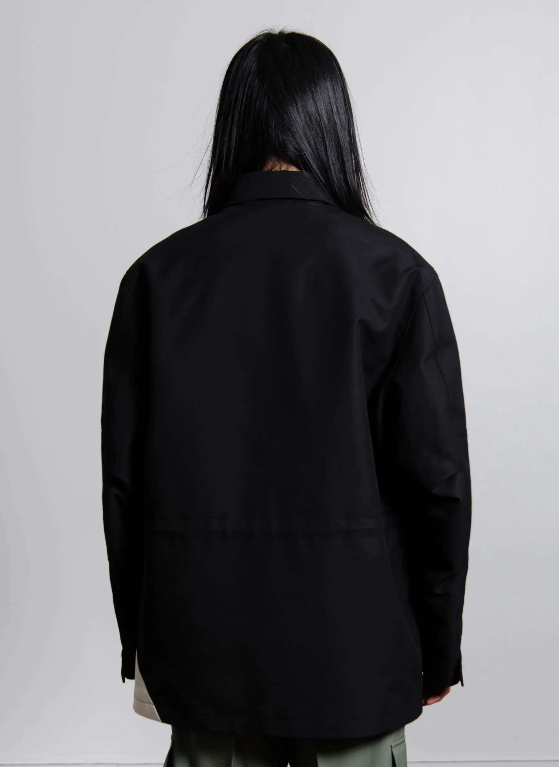 Fine Double Cotton Field Jacket Black JSMU400201