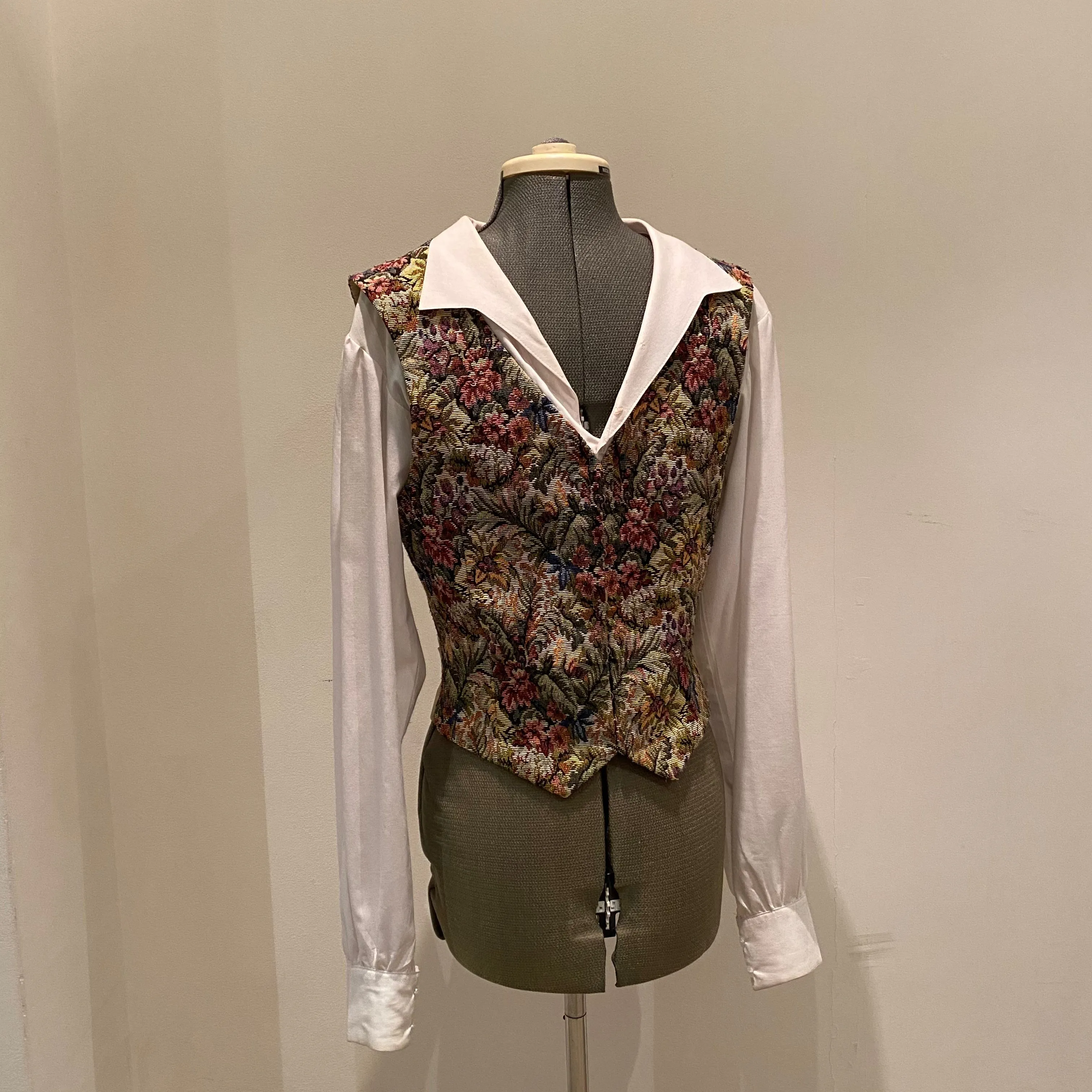 Floral waistcoat and undershirt - Hire Only