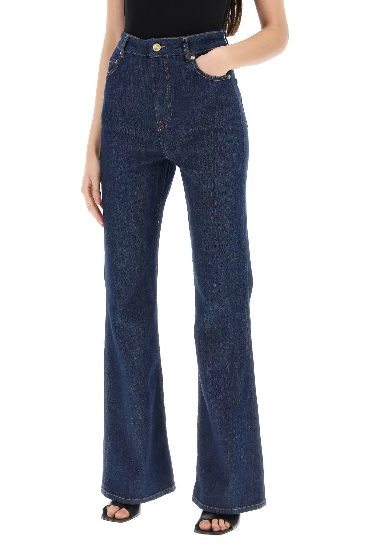 GANNI high-waisted flared jeans