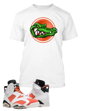 Gator T Shirt to Match Retro Air Jordan 6 Gatorade Shoe