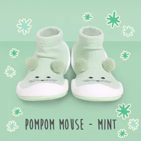 Komuello Baby Shoes - Pompom Mouse - Mint