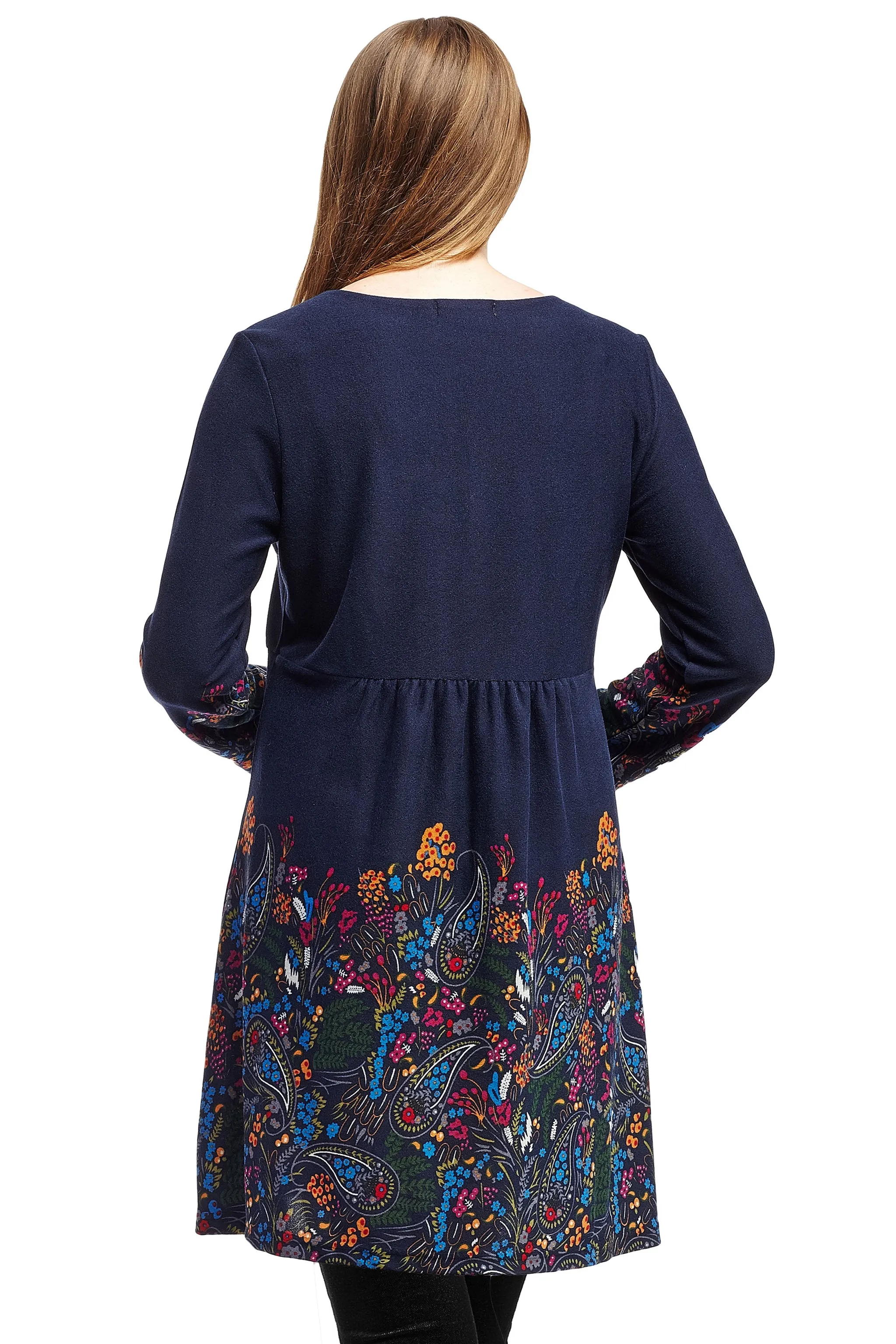 La Cera Floral Pullover Tunic Top