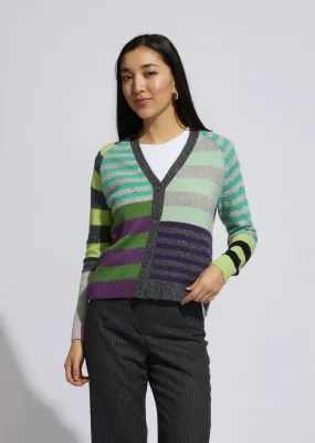 LD & Co - Mix Stripe Cardi - Charcoal