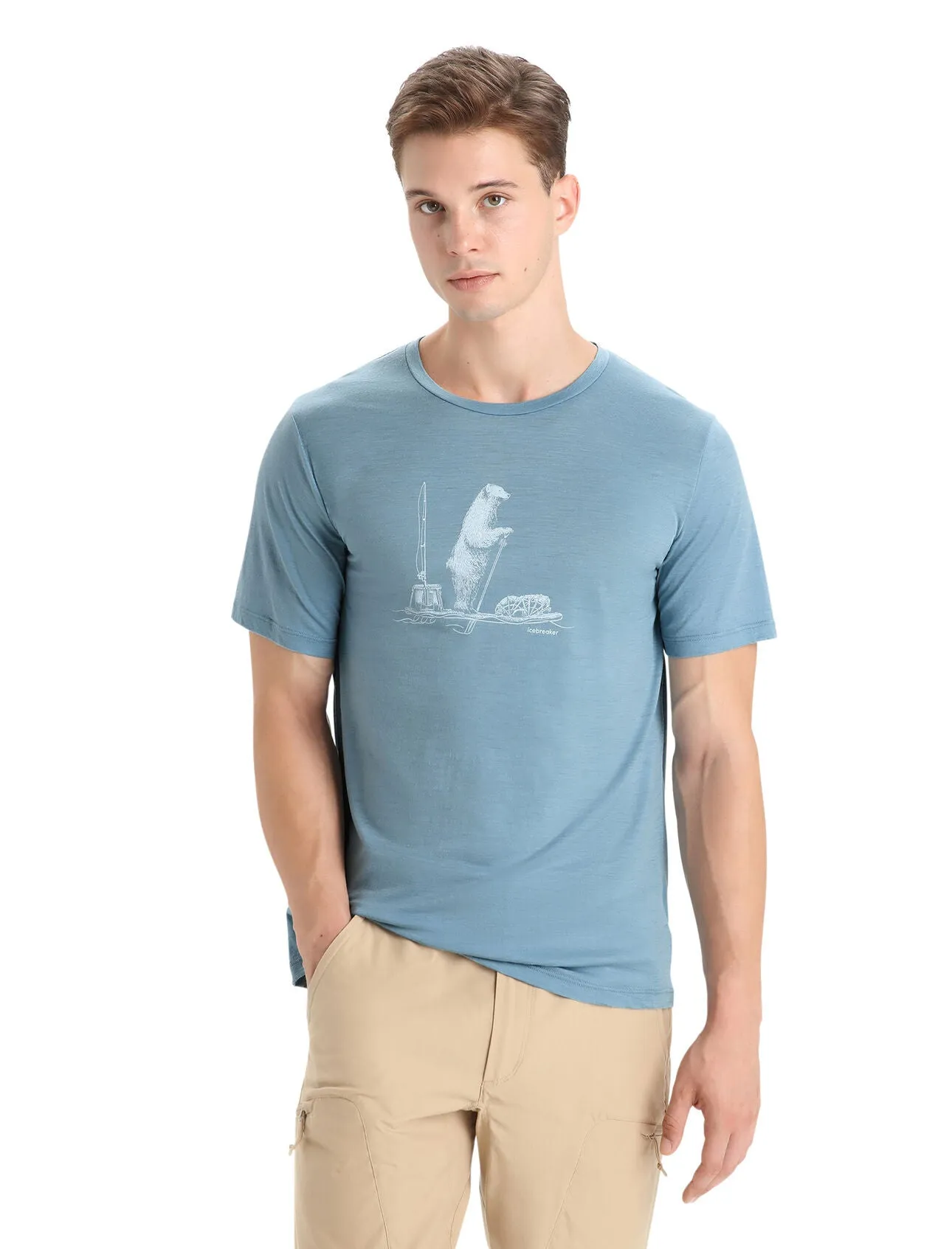 Mens Merino Tech Lite II Short Sleeve T-Shirt Polar Paddle