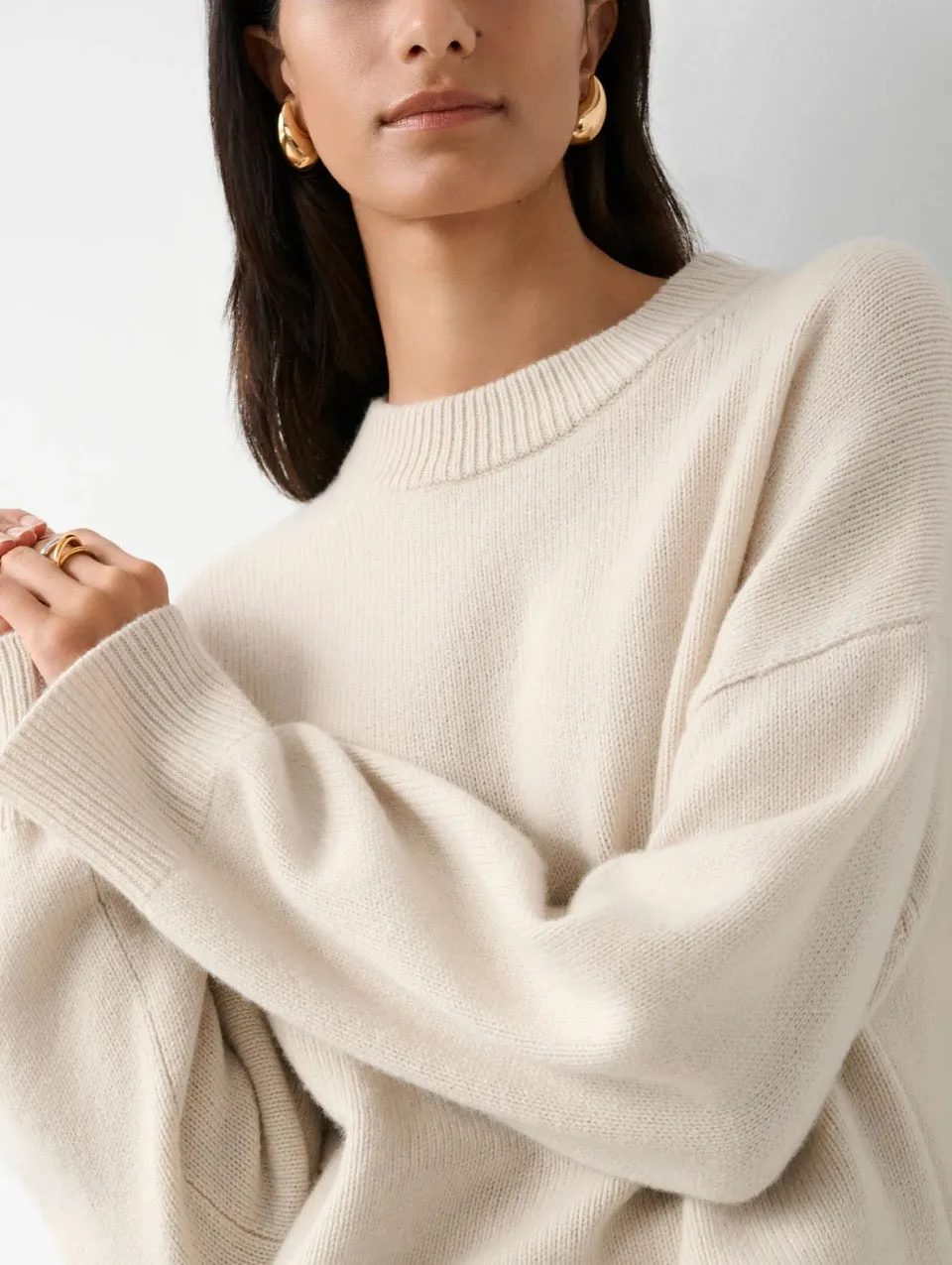 MERINO CASHMERE CREWNECK