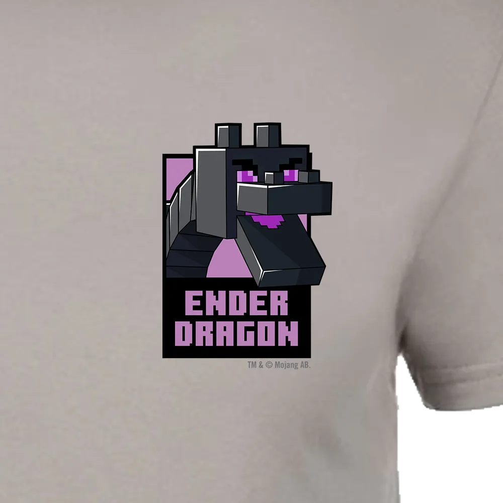 Minecraft Ender Dragon Badge Adult Short Sleeve T-Shirt