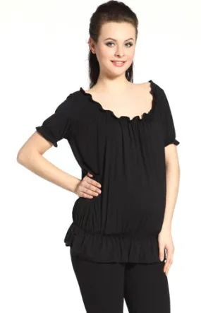 Momo Maternity Elastic-Waist Top