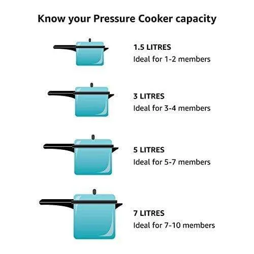 Prestige Deluxe Alpha Outer Lid Stainless Steel Pressure Cooker, 3 Litres, Silver