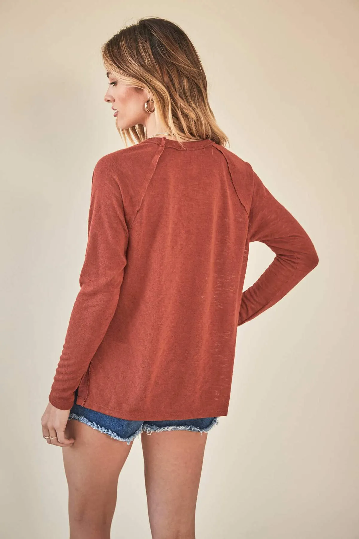 Project Social Tee Rennen Textured Long Sleeve Top