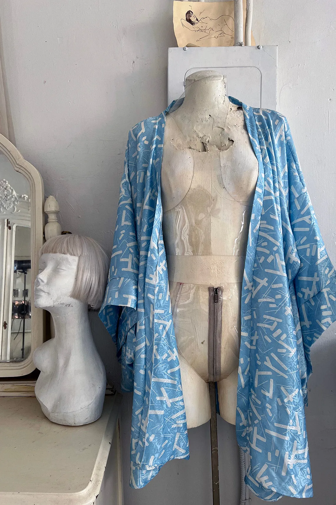 READY TO SHIP Nova Robe in Upcycled Vintage Fabric (XL)