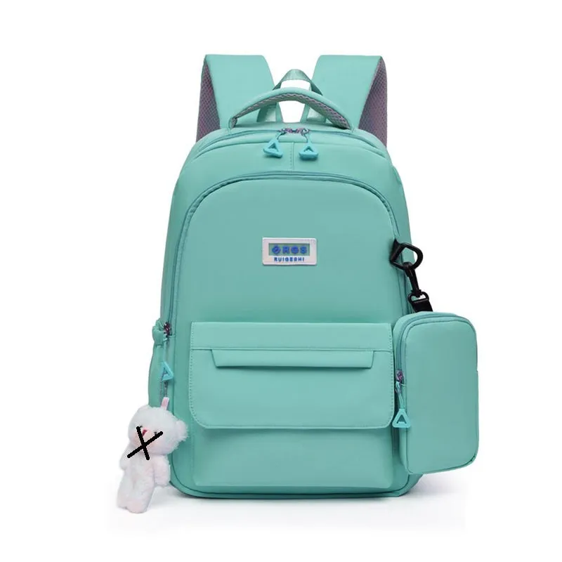 Stylish Backpack With Pouch For Kids and Women 8039