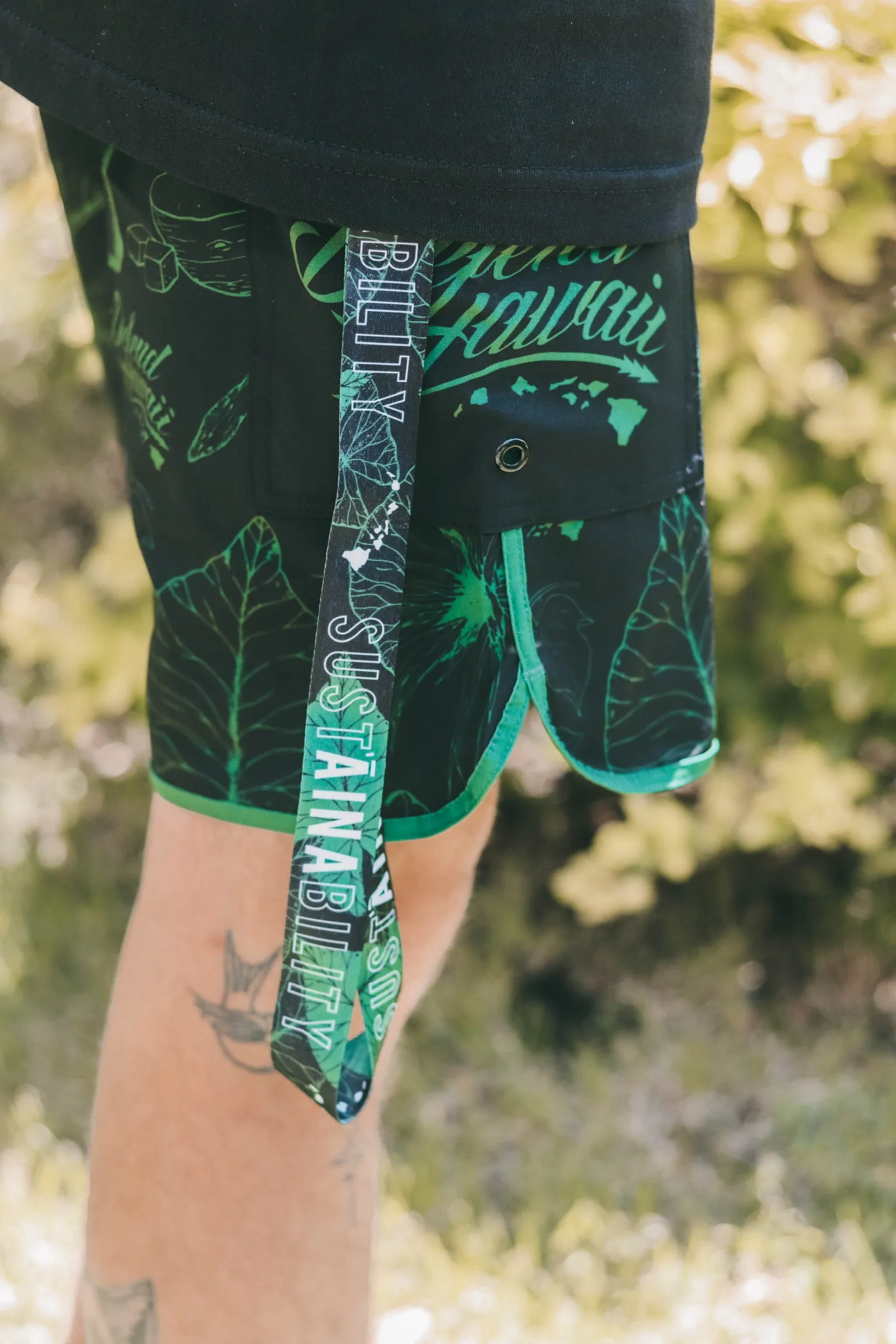 SUST'AINABILITY LA'AU Green Boardshort