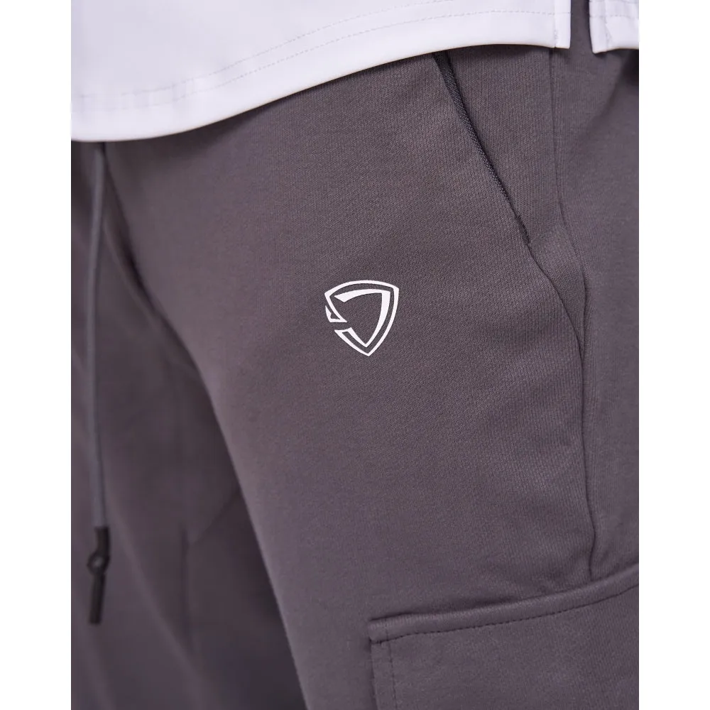 TEAMJOINED JOINED TRACK 3D POCKETS JOGGERS-DARK GREY