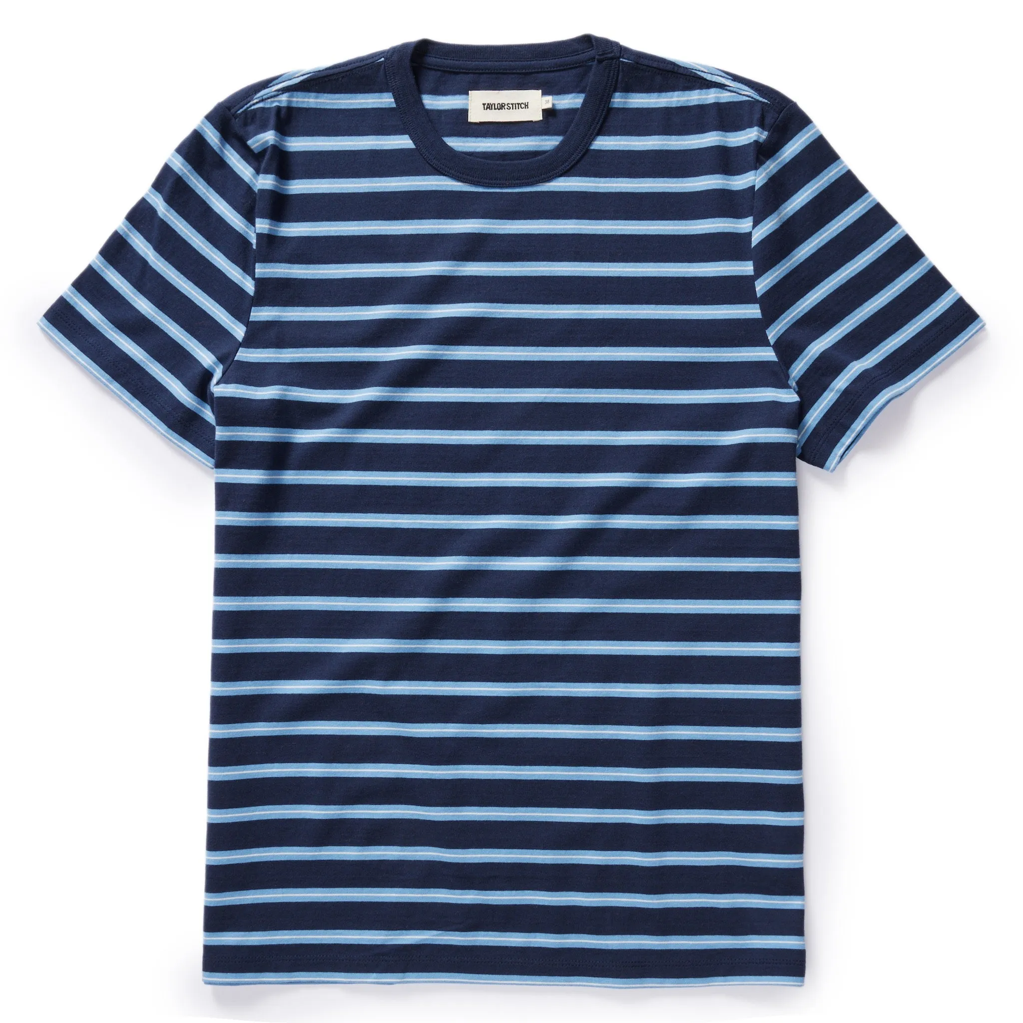 The Organic Cotton Tee in Navy Stripe