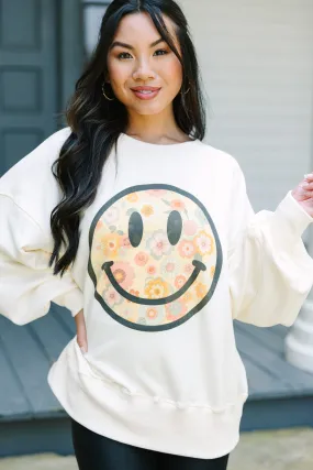 Vintage Vibes Cream White Pullover