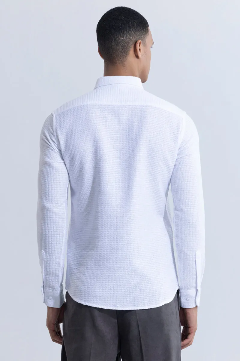 Waffle Square White Shirt